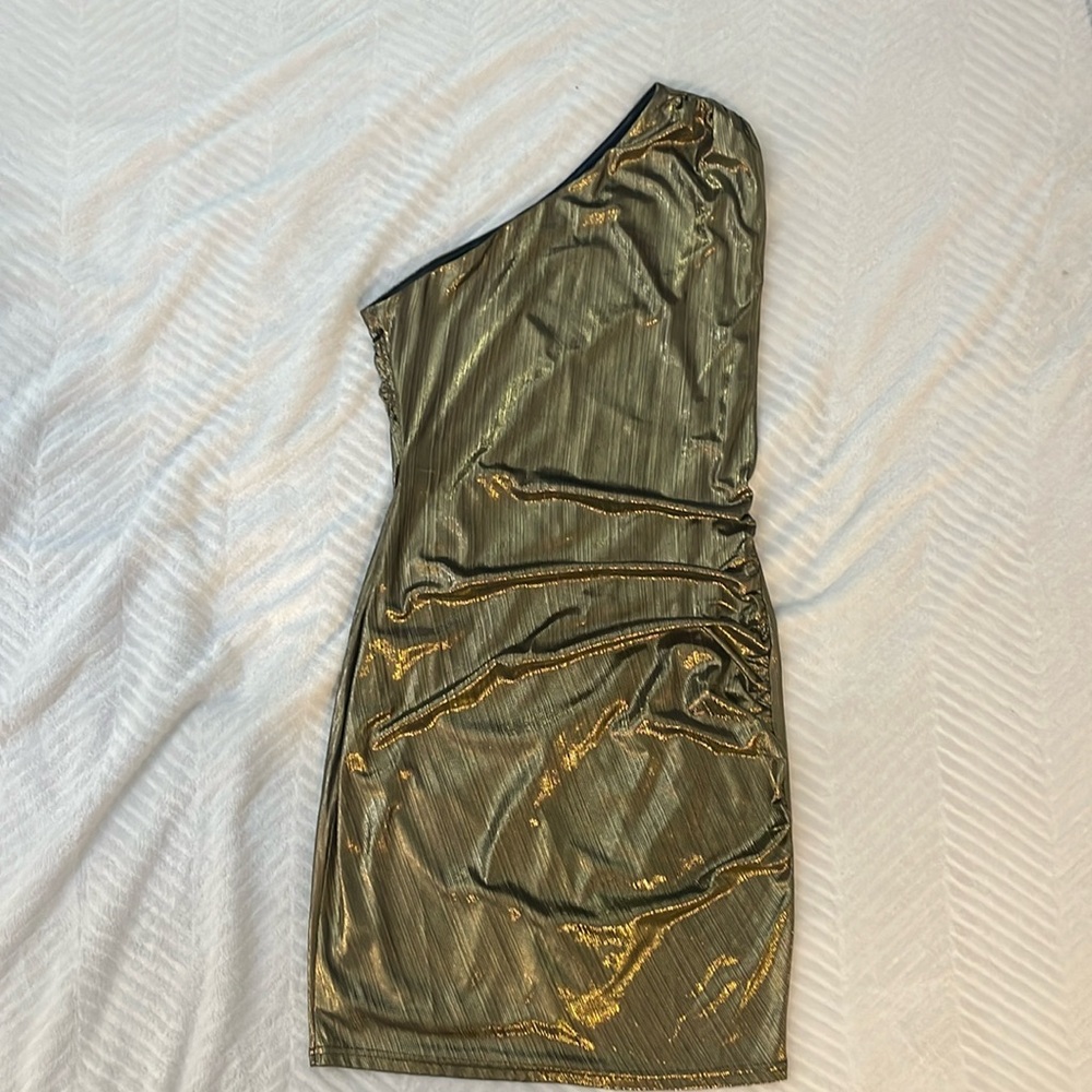 Gold cocktail dress